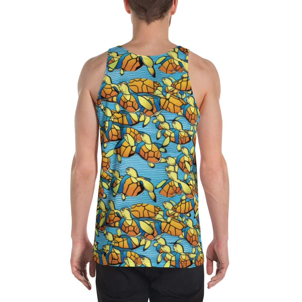 Tidal Shell Parade on Men's Tank Top — Back