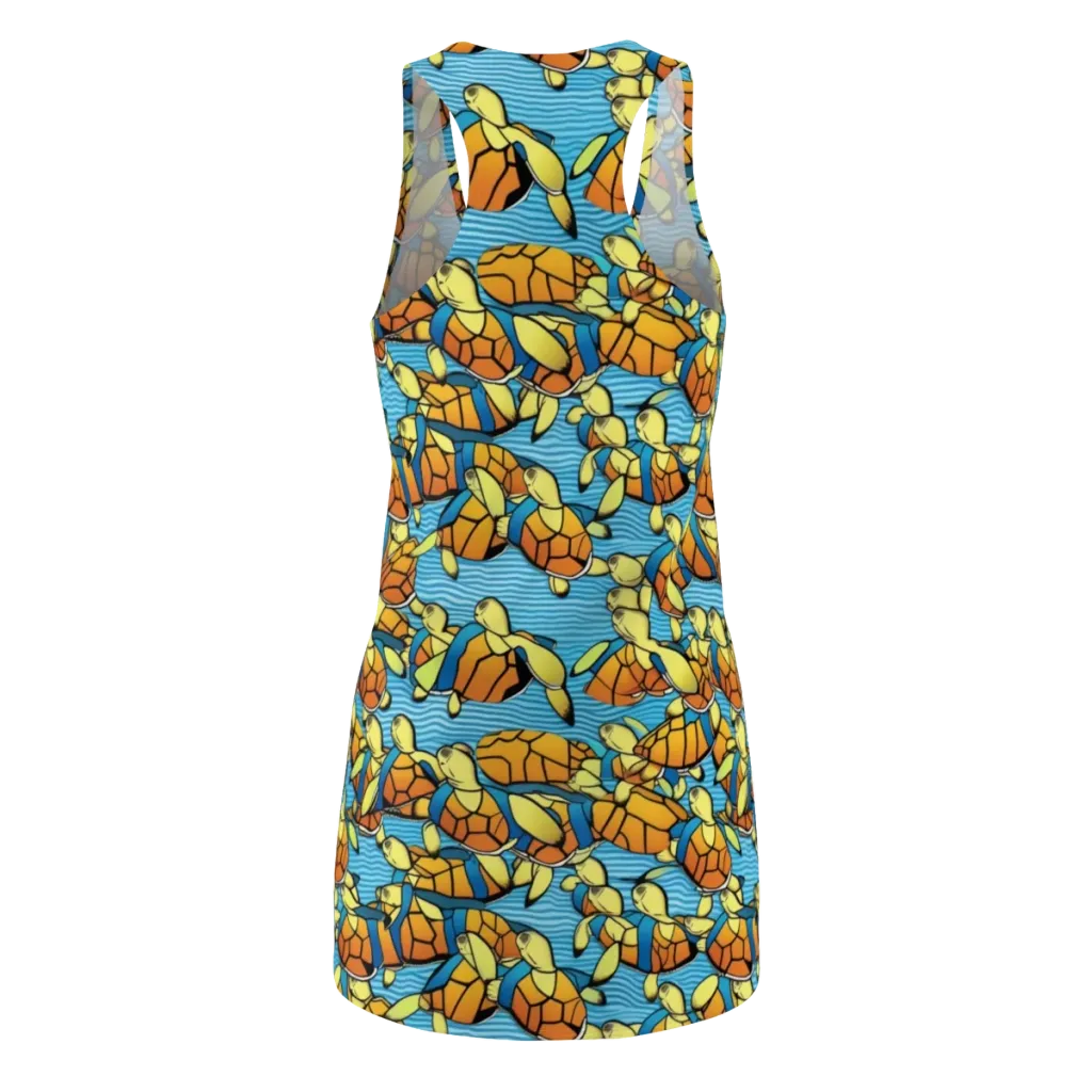 Tidal Shell Parade on Racerback Dress — Back