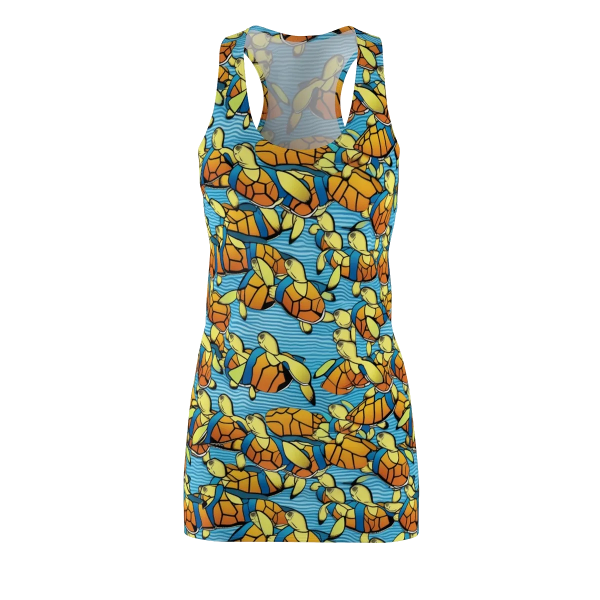 Tidal Shell Parade on Racerback Dress — Front