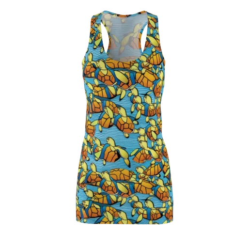 Tidal Shell Parade on a Racerback Dress