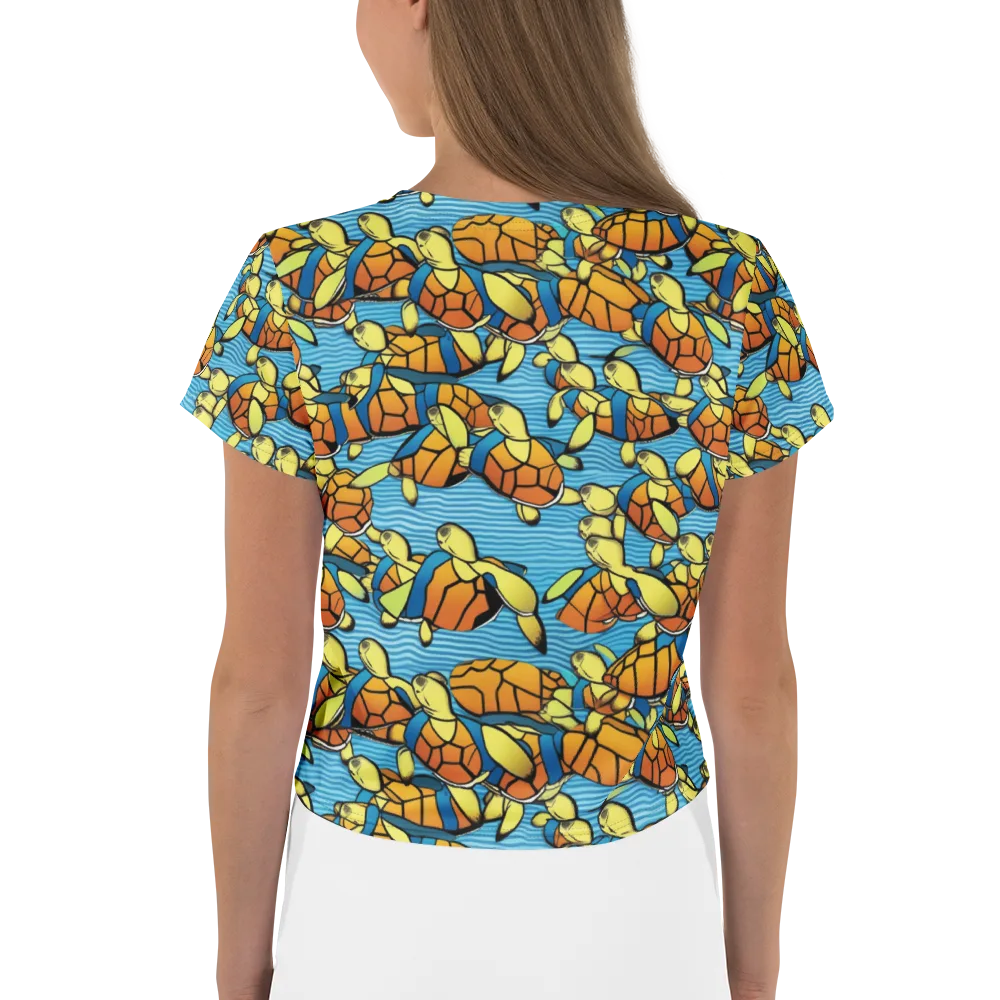 Tidal Shell Parade on Crop Tee — Back