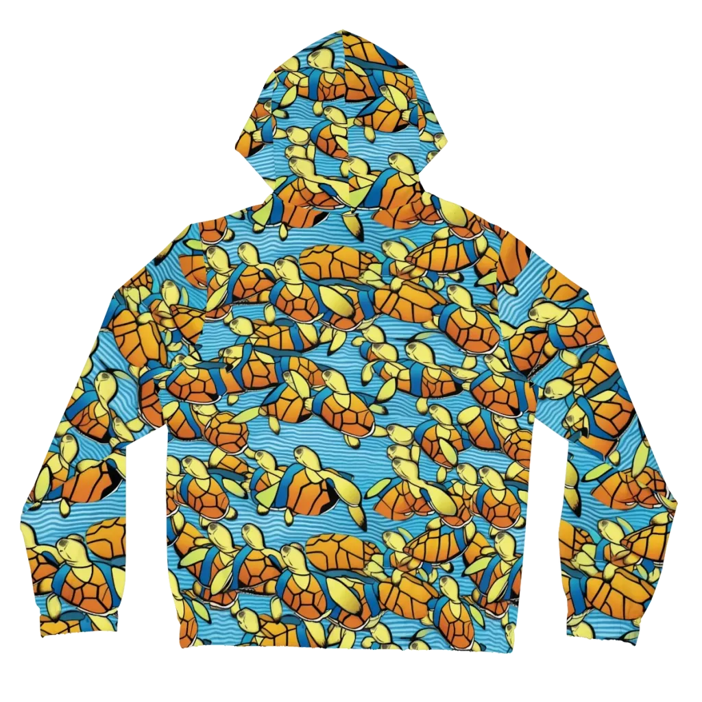 Tidal Shell Parade on Women's Full-Zip Hoodie — Back