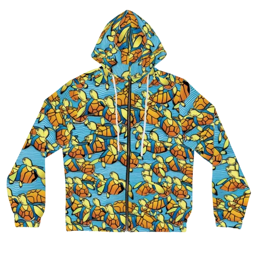 Tidal Shell Parade on a Women's Full-Zip Hoodie