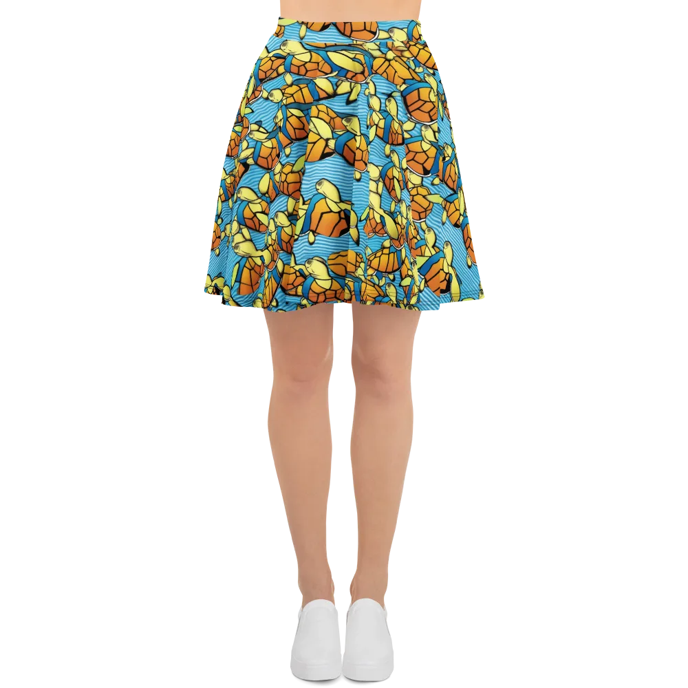 Tidal Shell Parade on Skater Skirt — Front