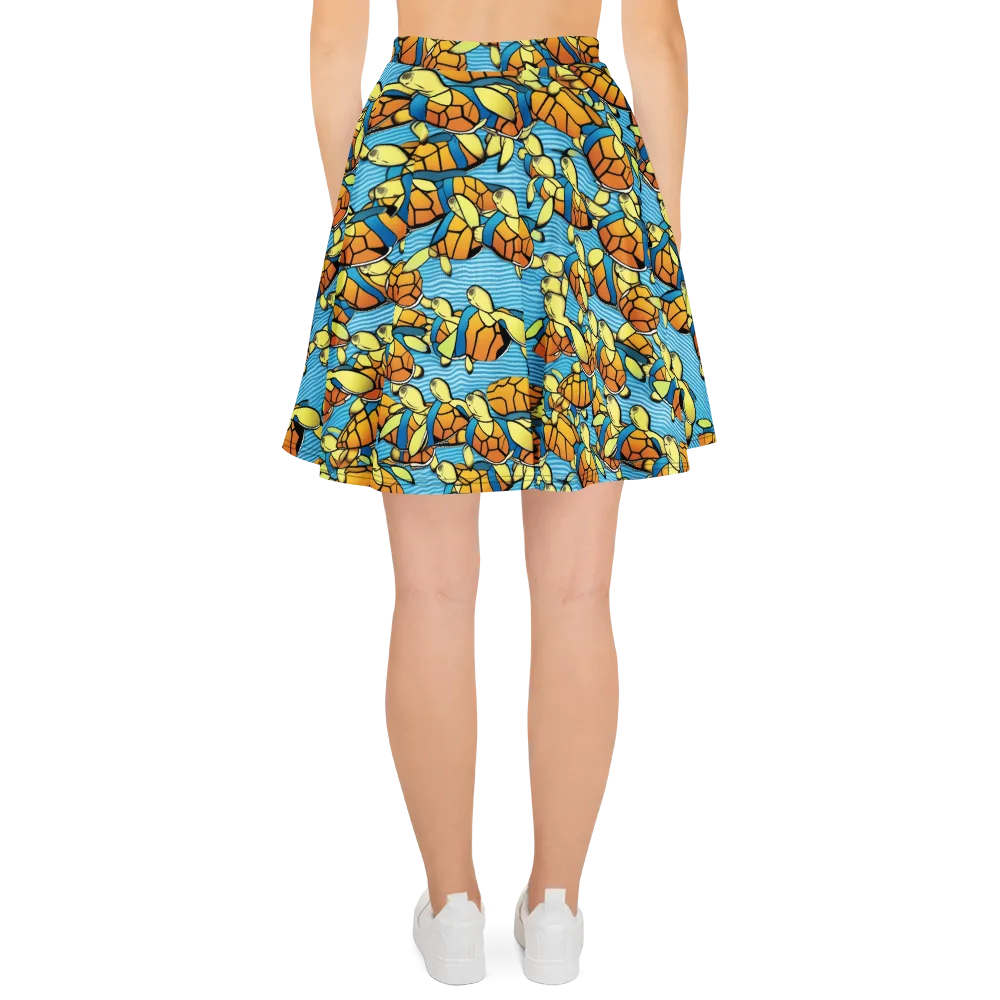 Tidal Shell Parade on Skater Skirt — Back