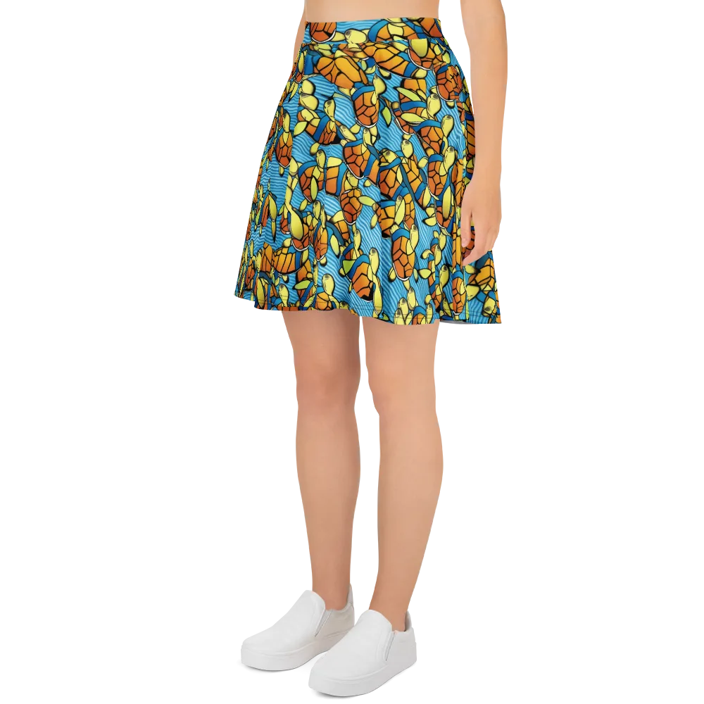 Tidal Shell Parade on Skater Skirt — Left