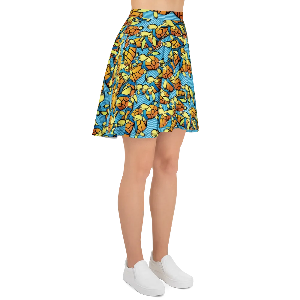 Tidal Shell Parade on Skater Skirt — Right