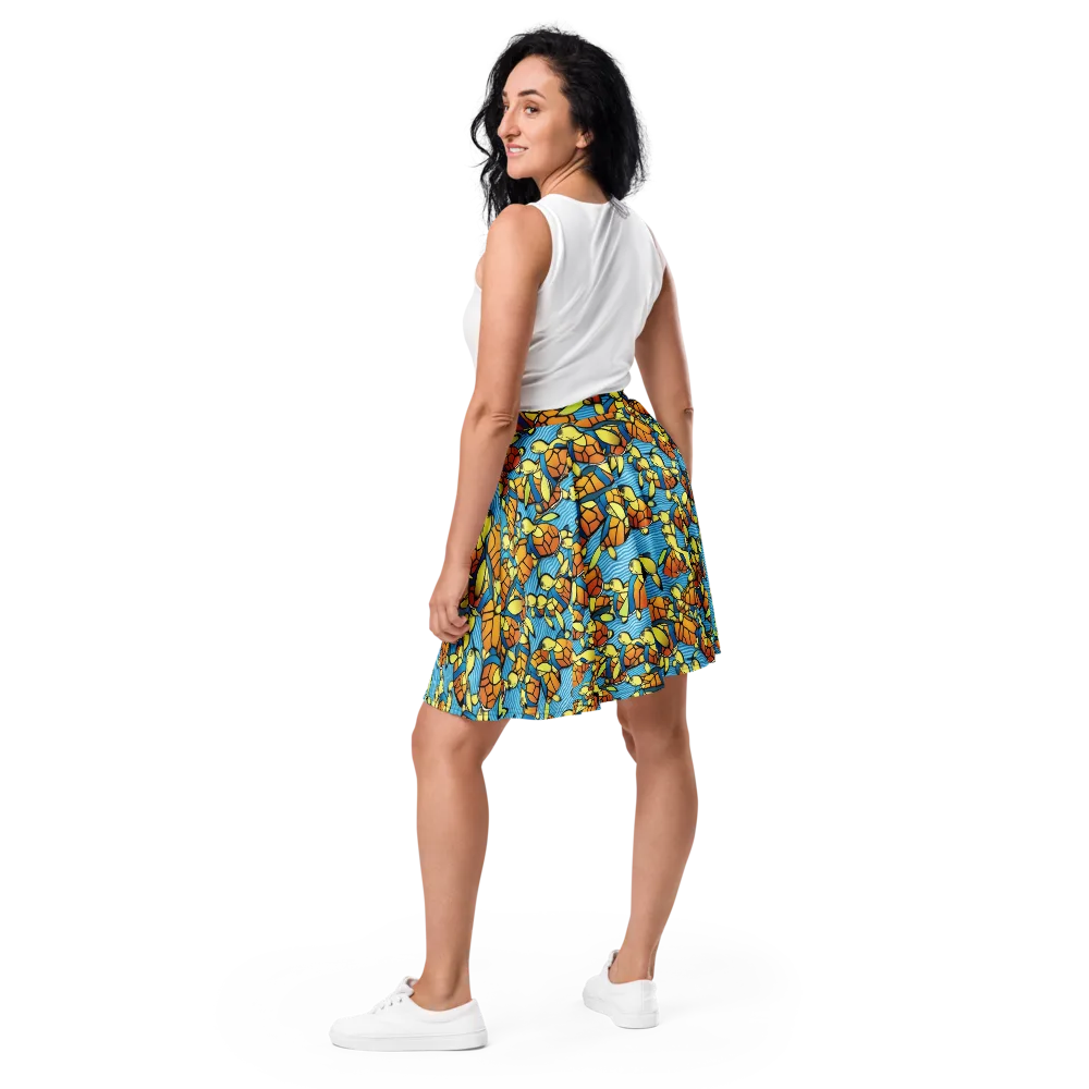 Tidal Shell Parade on Skater Skirt — Back