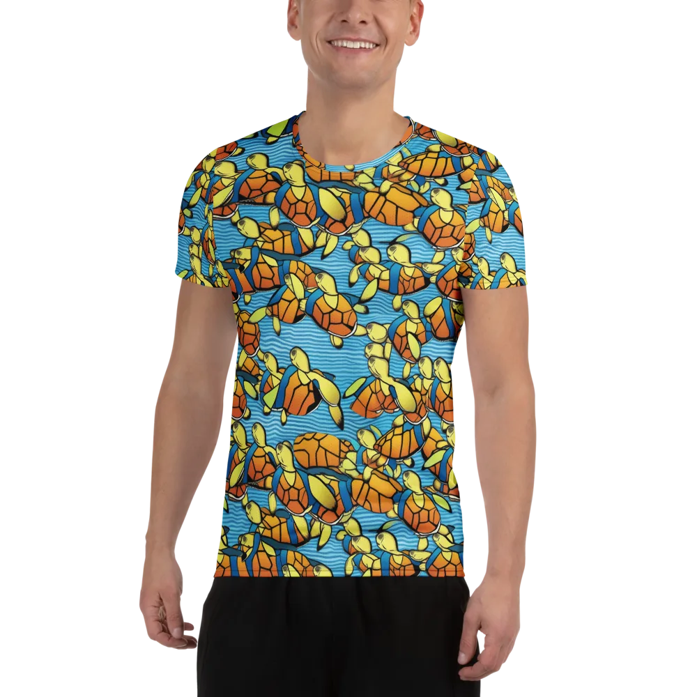 Tidal Shell Parade on Men's Athletic T-Shirt — Front