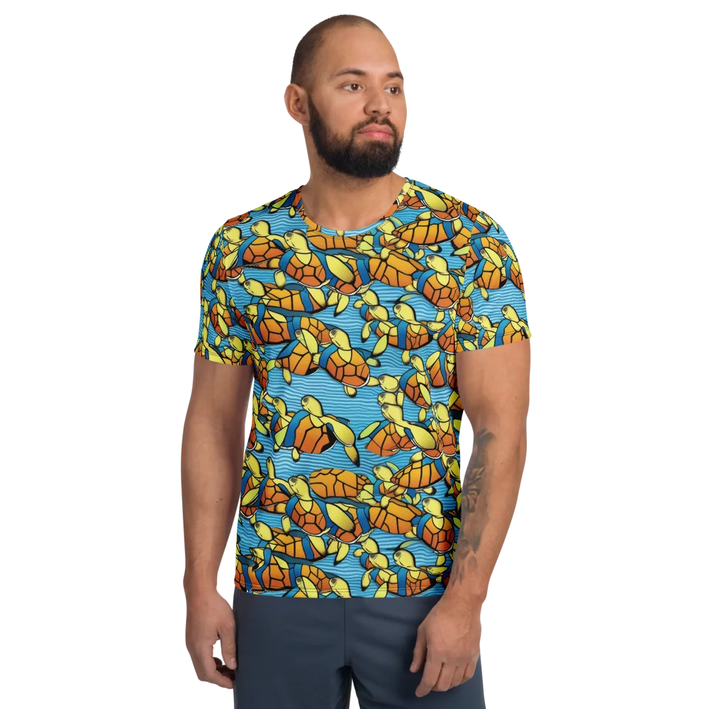 Tidal Shell Parade on Men's Athletic T-Shirt — Front