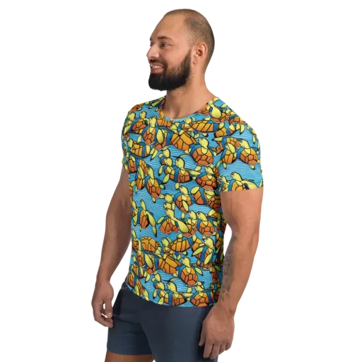 Tidal Shell Parade on a Men's Athletic T-Shirt