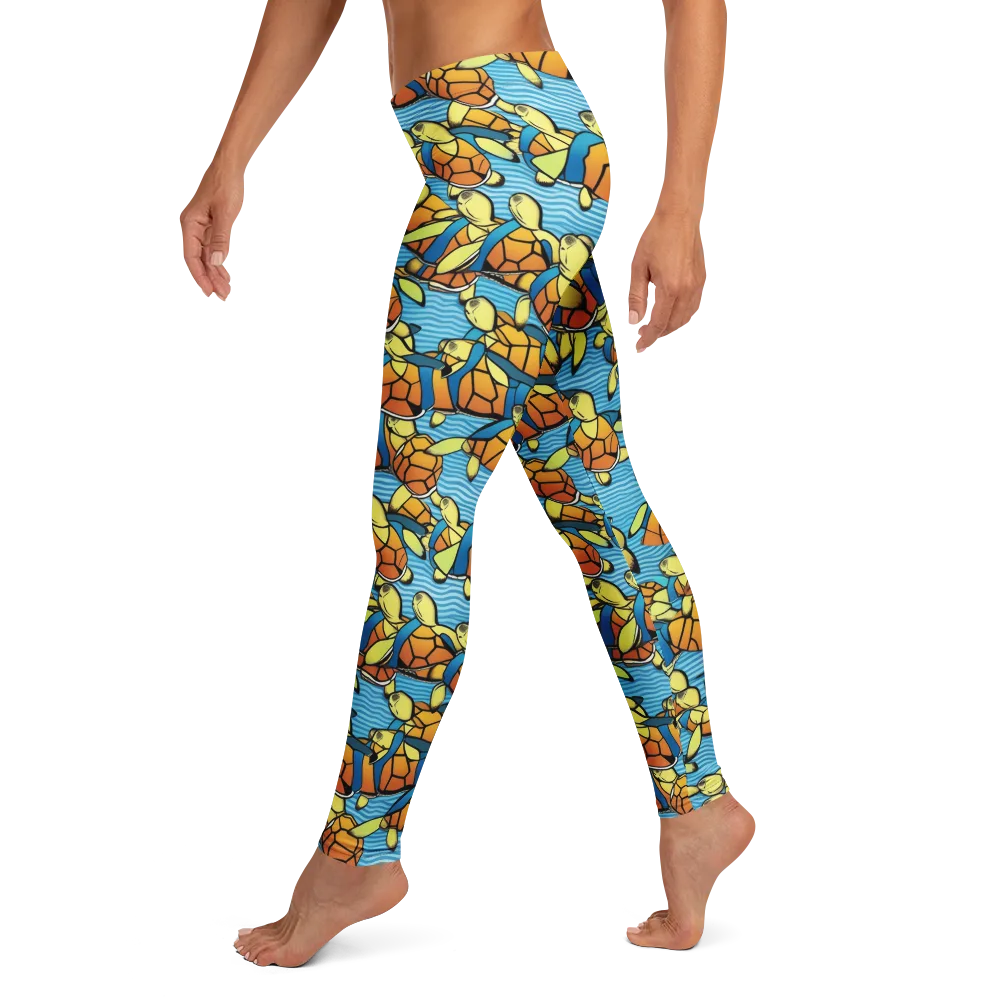 Tidal Shell Parade on Leggings — Left