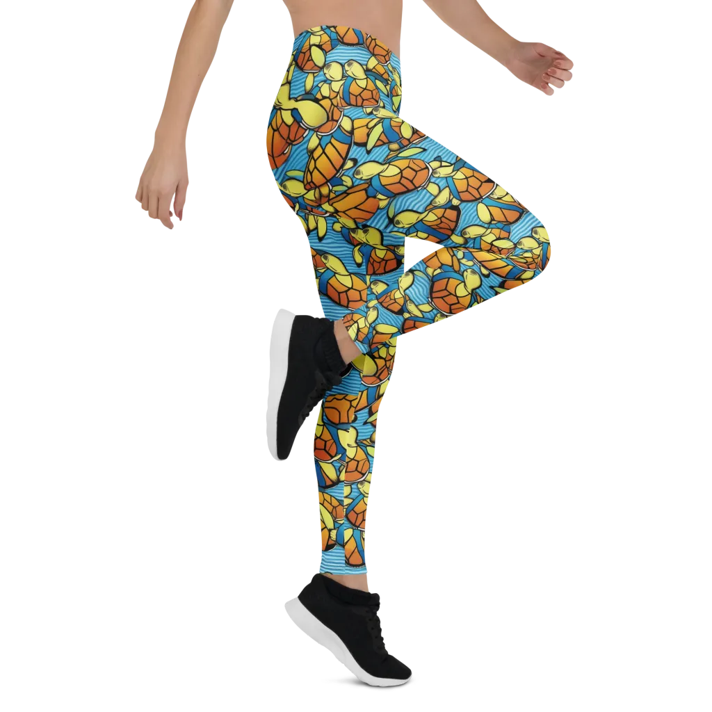 Tidal Shell Parade on Leggings — Right