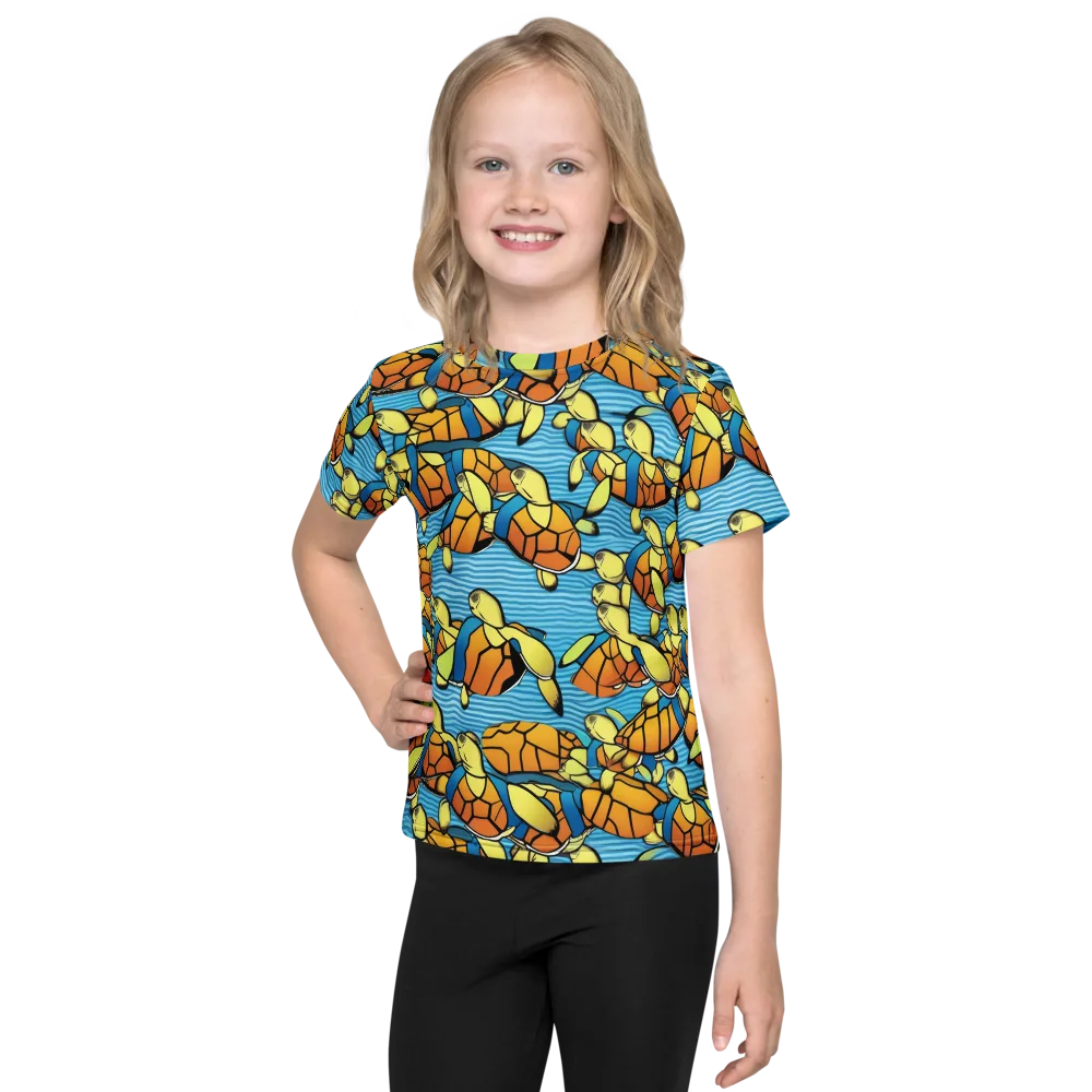 Tidal Shell Parade on Kids Crew Neck T-Shirt — Front