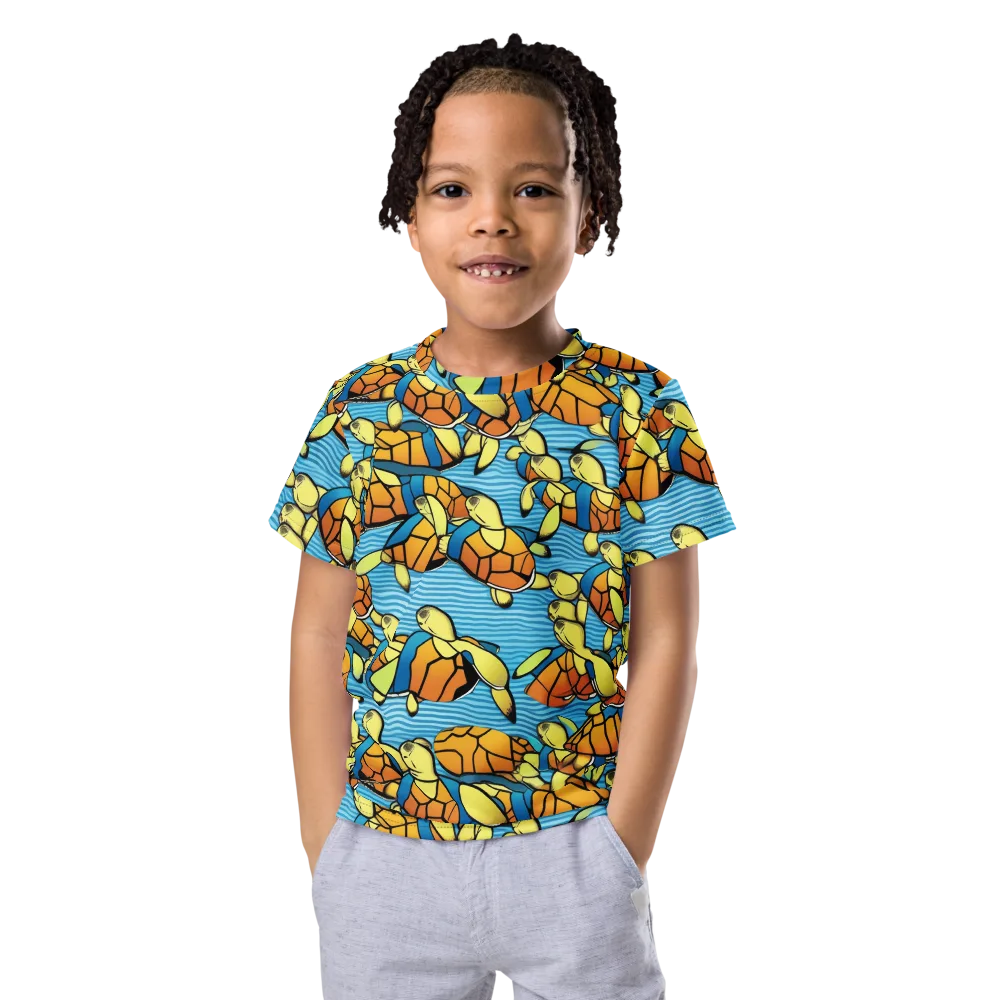 Tidal Shell Parade on Kids Crew Neck T-Shirt — Front