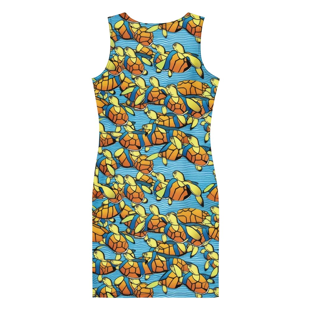 Tidal Shell Parade on Bodycon Dress — Back
