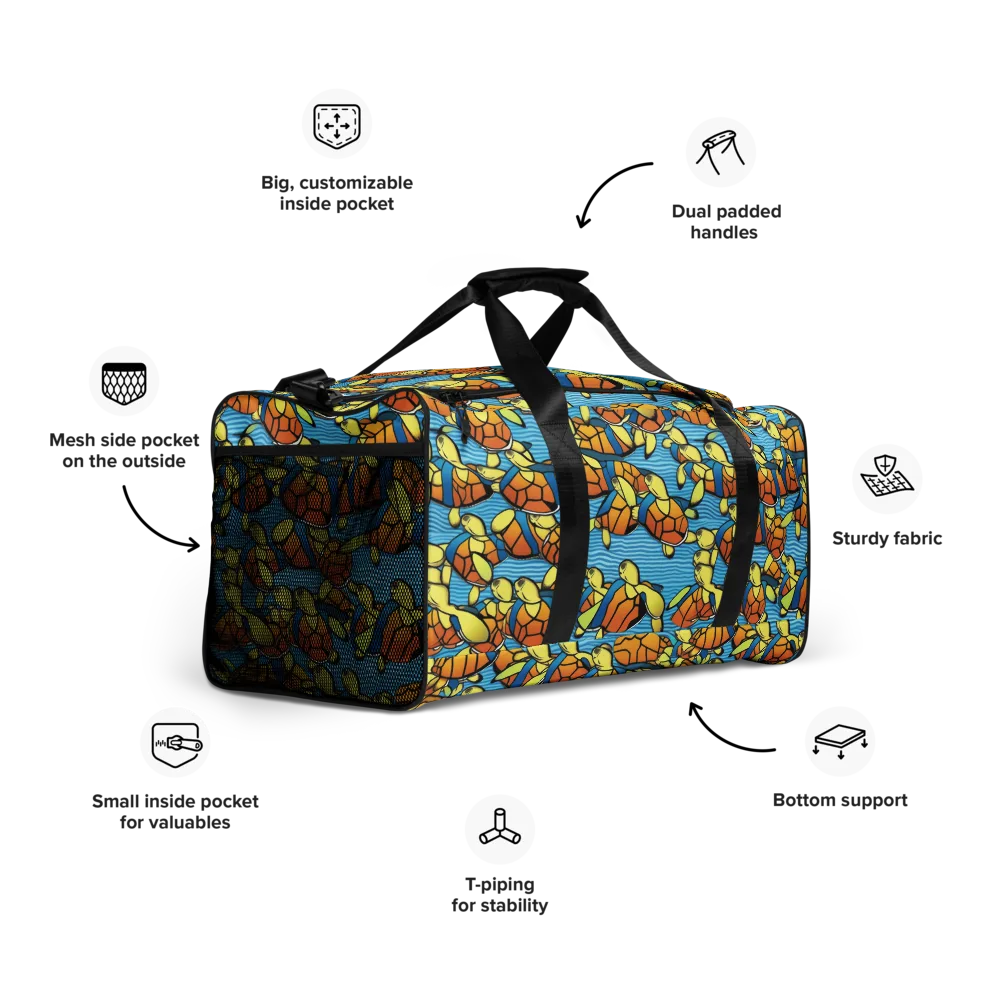 Tidal Shell Parade on Duffle Bag — Right Front