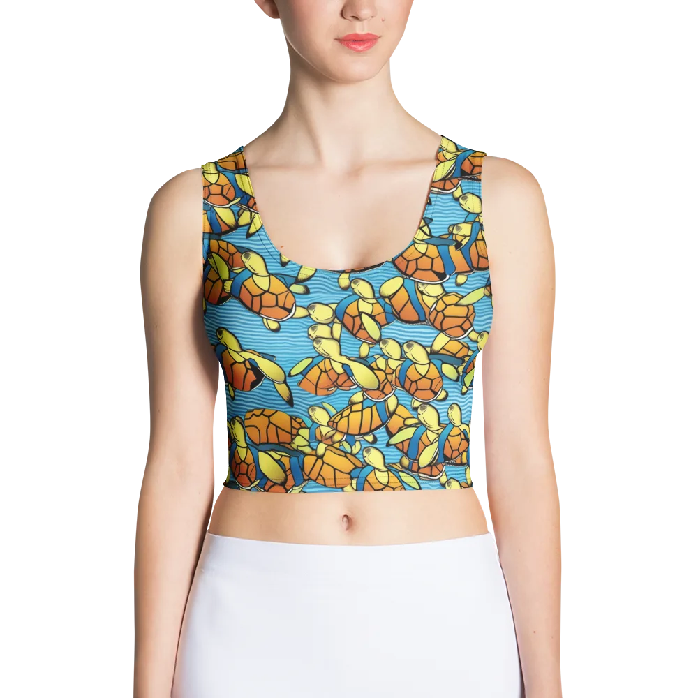 Tidal Shell Parade on Crop Top — Front