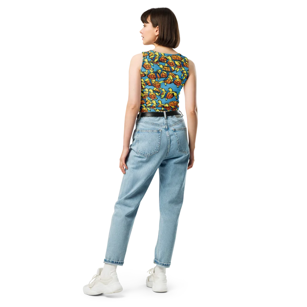 Tidal Shell Parade on Crop Top — Back