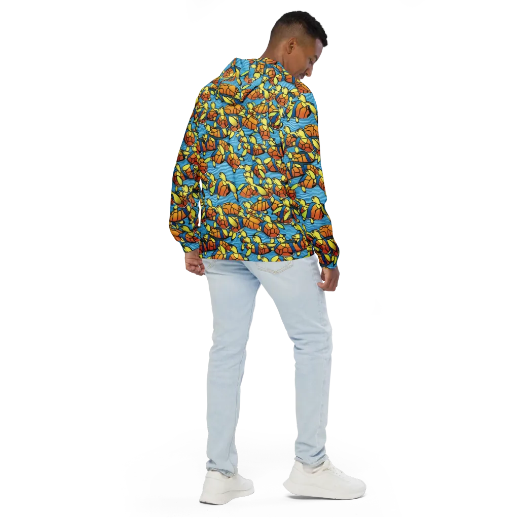 Tidal Shell Parade on Men's Windbreaker — Back