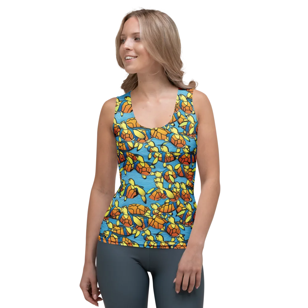 Tidal Shell Parade on Women's Tank Top — Front