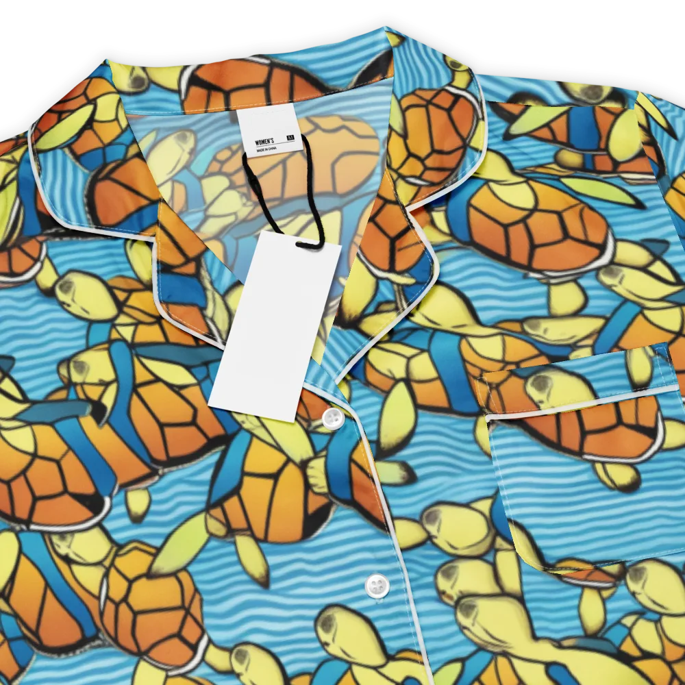 Tidal Shell Parade on Women's Short Sleeve Pajama Top — Product details