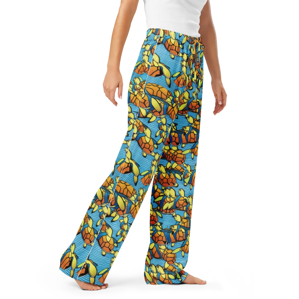 Tidal Shell Parade on Women's Pajama Pants — Right Front