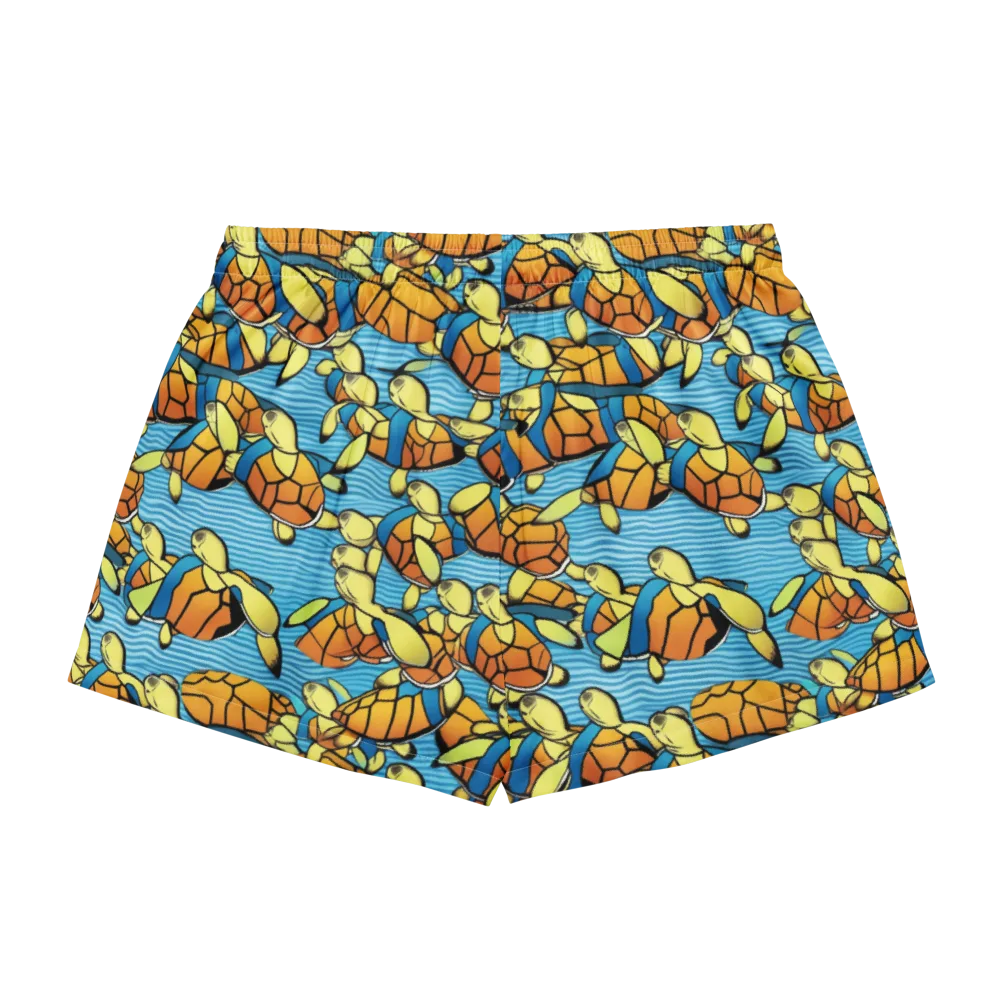 Tidal Shell Parade on Women's Pajama Shorts — Back