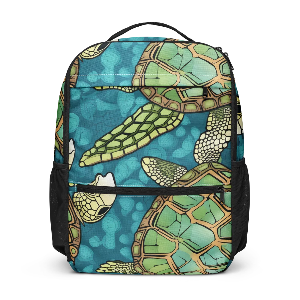 Lagoon Turtles on Utility Backpack — Front