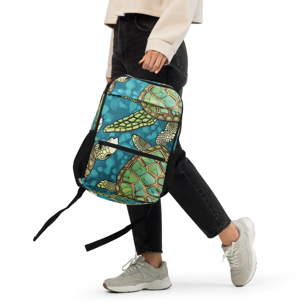 Lagoon Turtles on Utility Backpack — Front