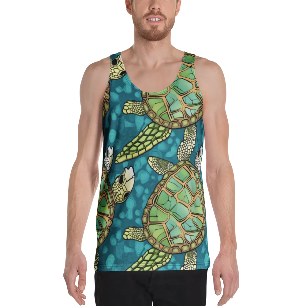 Lagoon Turtles on Men's Tank Top — Front