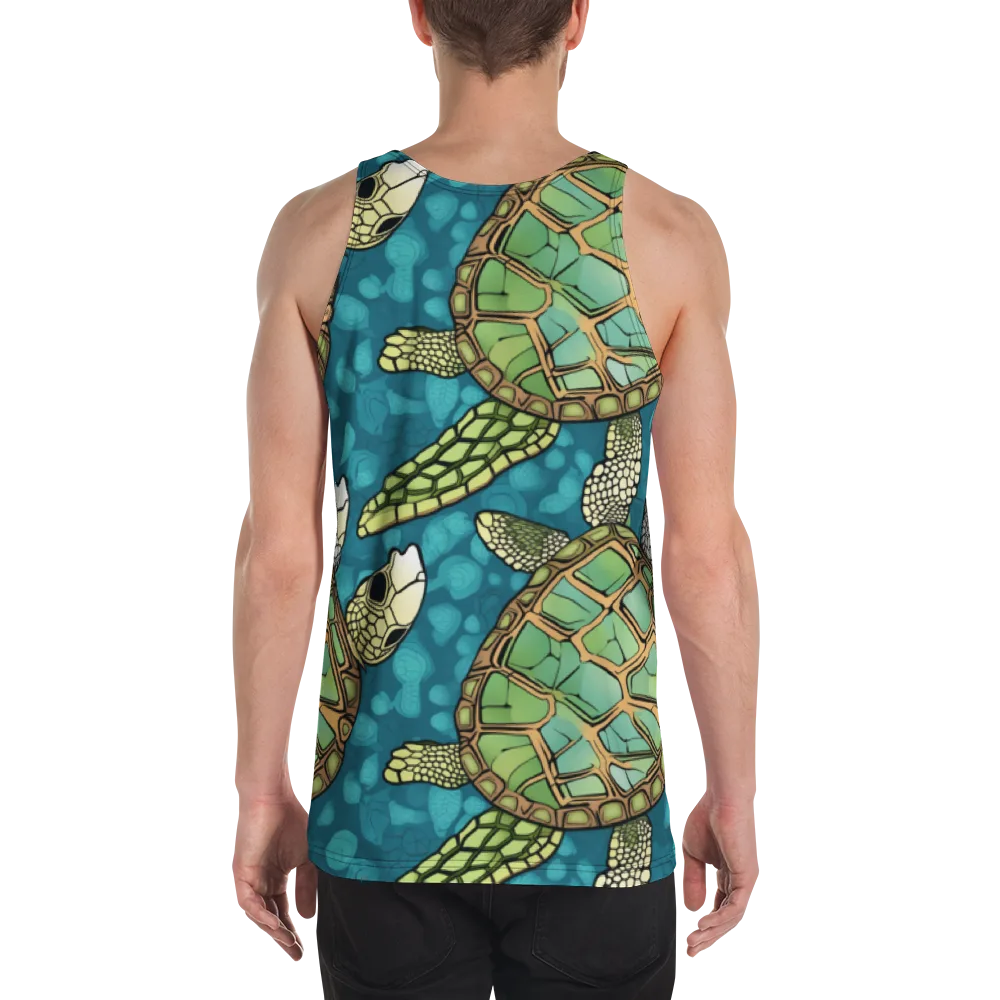 Lagoon Turtles on Men's Tank Top — Back