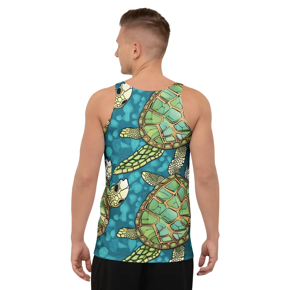Lagoon Turtles on Men's Tank Top — Back