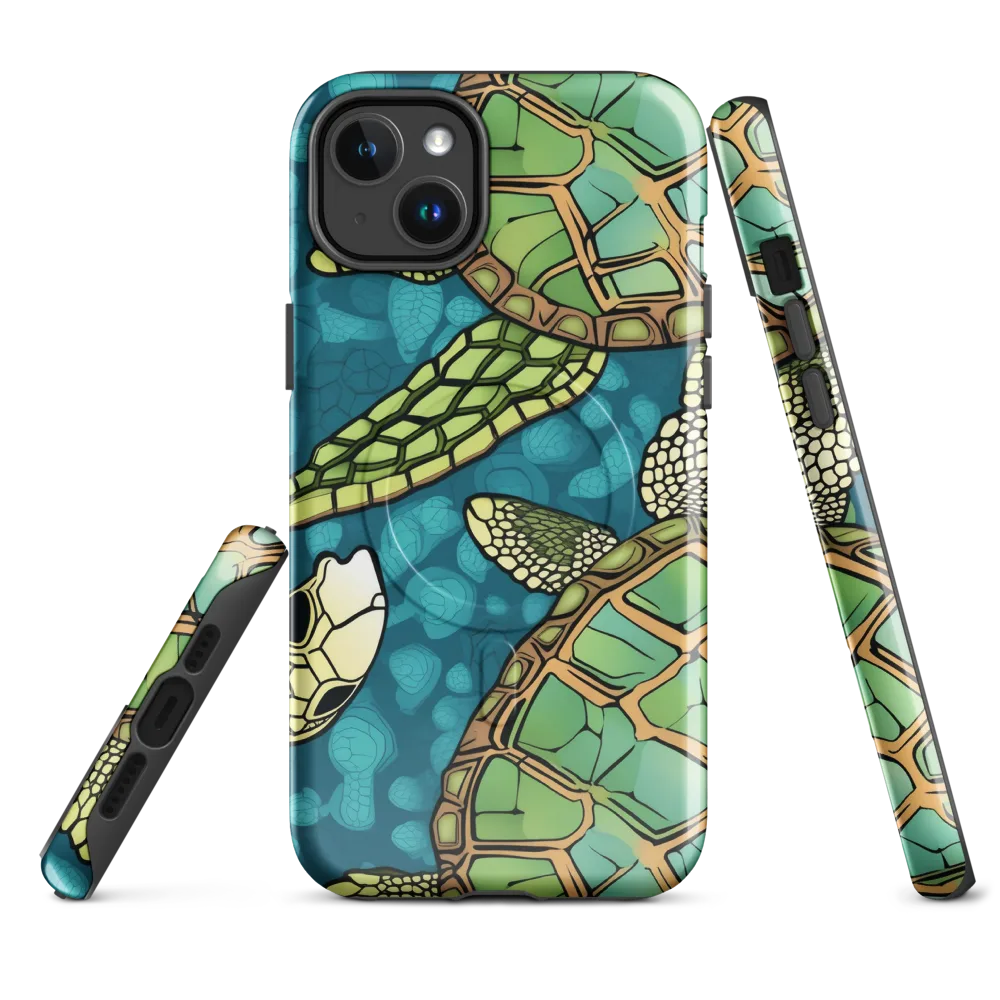 Lagoon Turtles on MagSafe Tough Case for iPhone® — Front