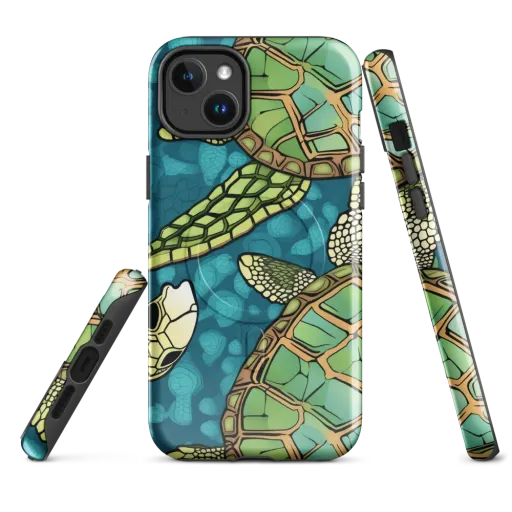 Lagoon Turtles on a MagSafe Tough Case for iPhone®