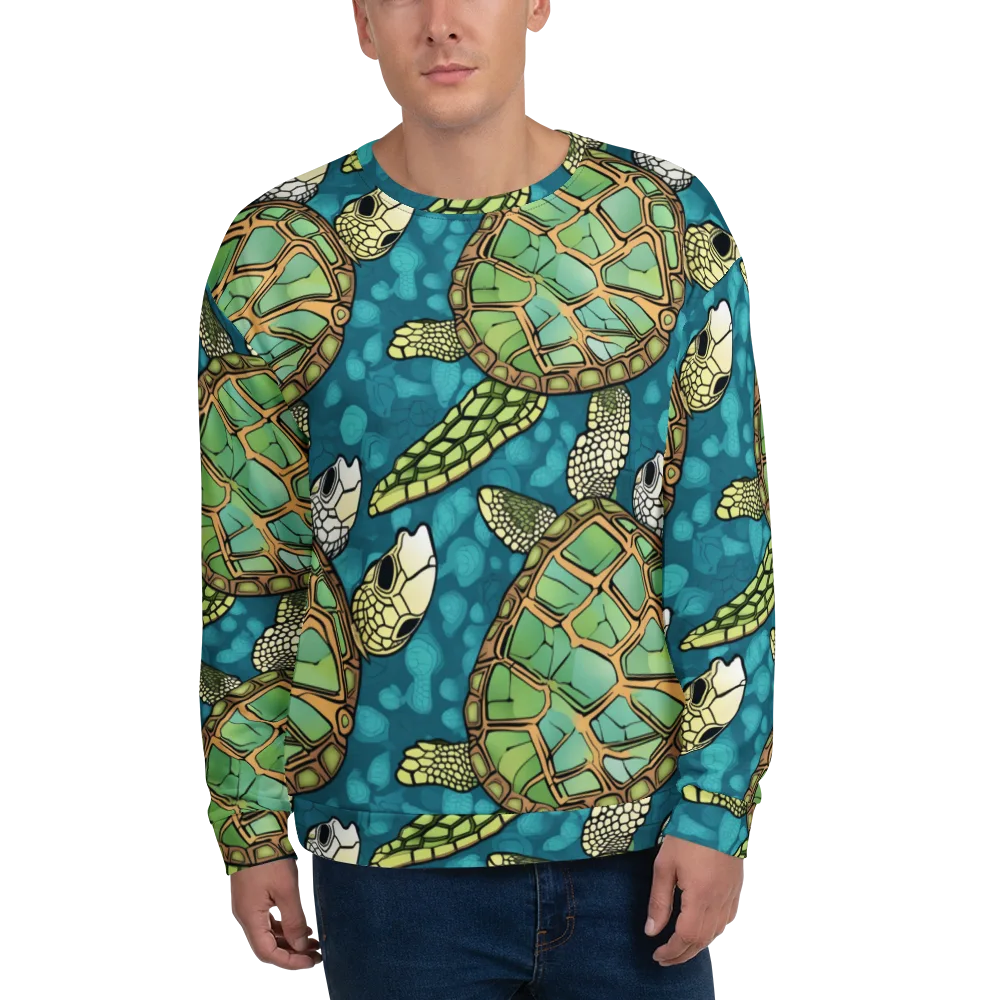 Lagoon Turtles on Sweatshirt — Front