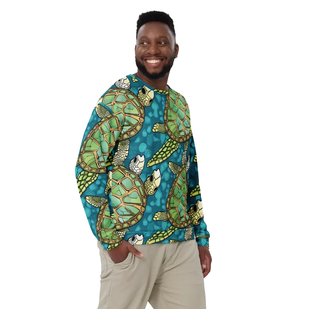 Lagoon Turtles on Sweatshirt — Front