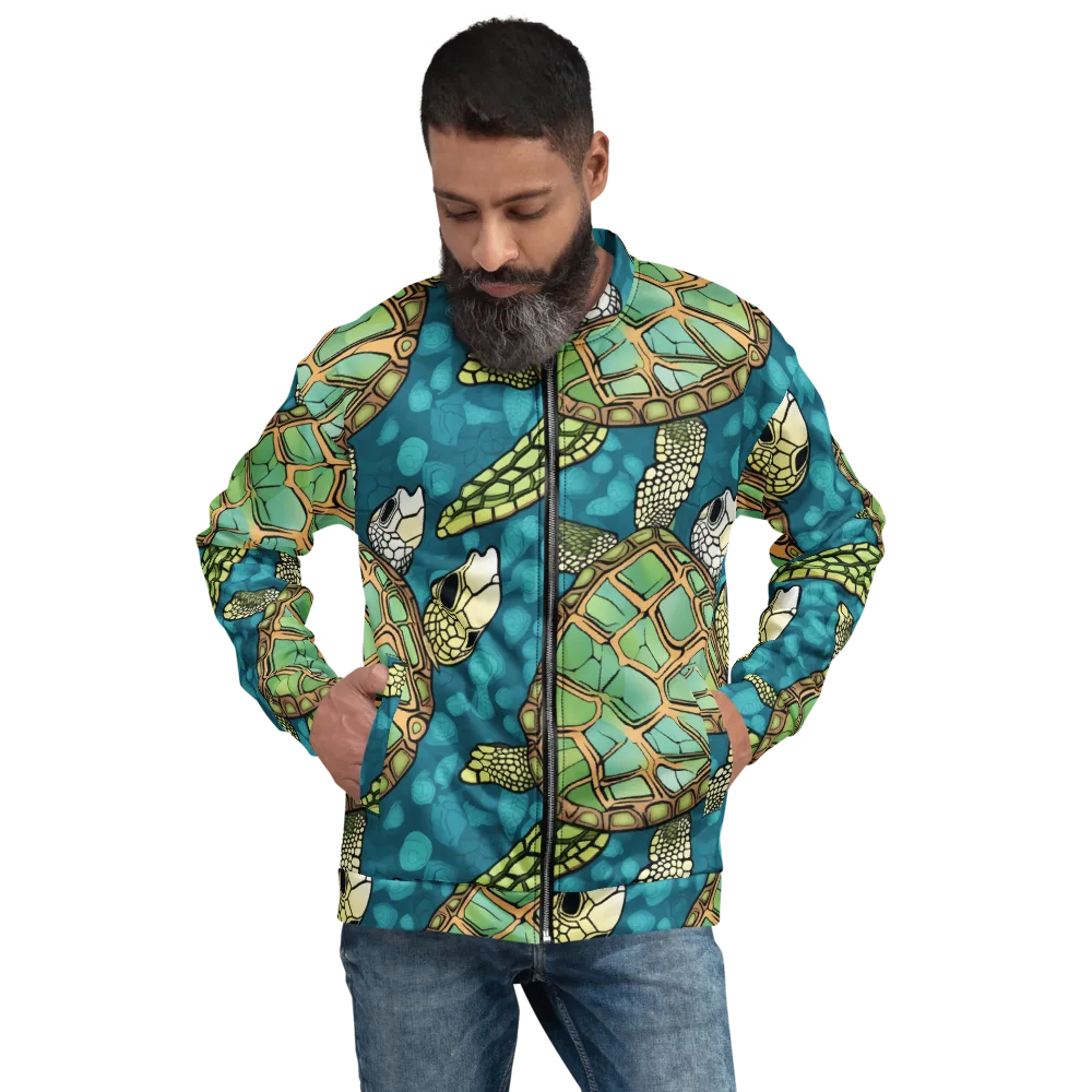 Lagoon Turtles on Bomber Jacket — Front