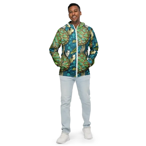 Lagoon Turtles on a Men's Windbreaker