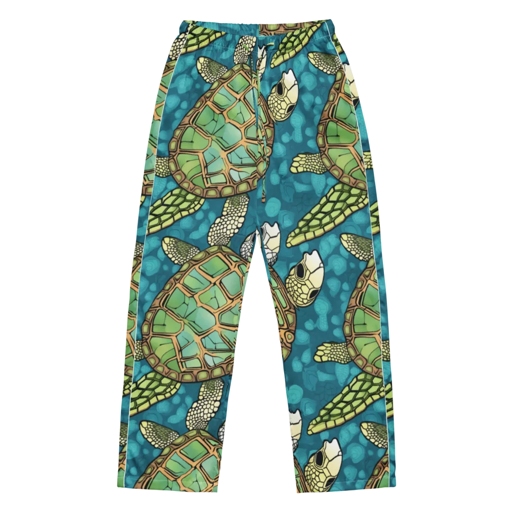 Lagoon Turtles on Women's Pajama Pants — Front