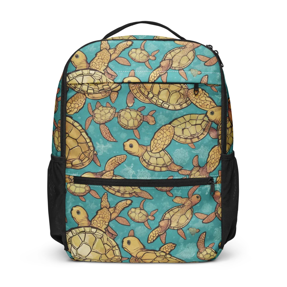 Tidal Tortoises on Utility Backpack — Front