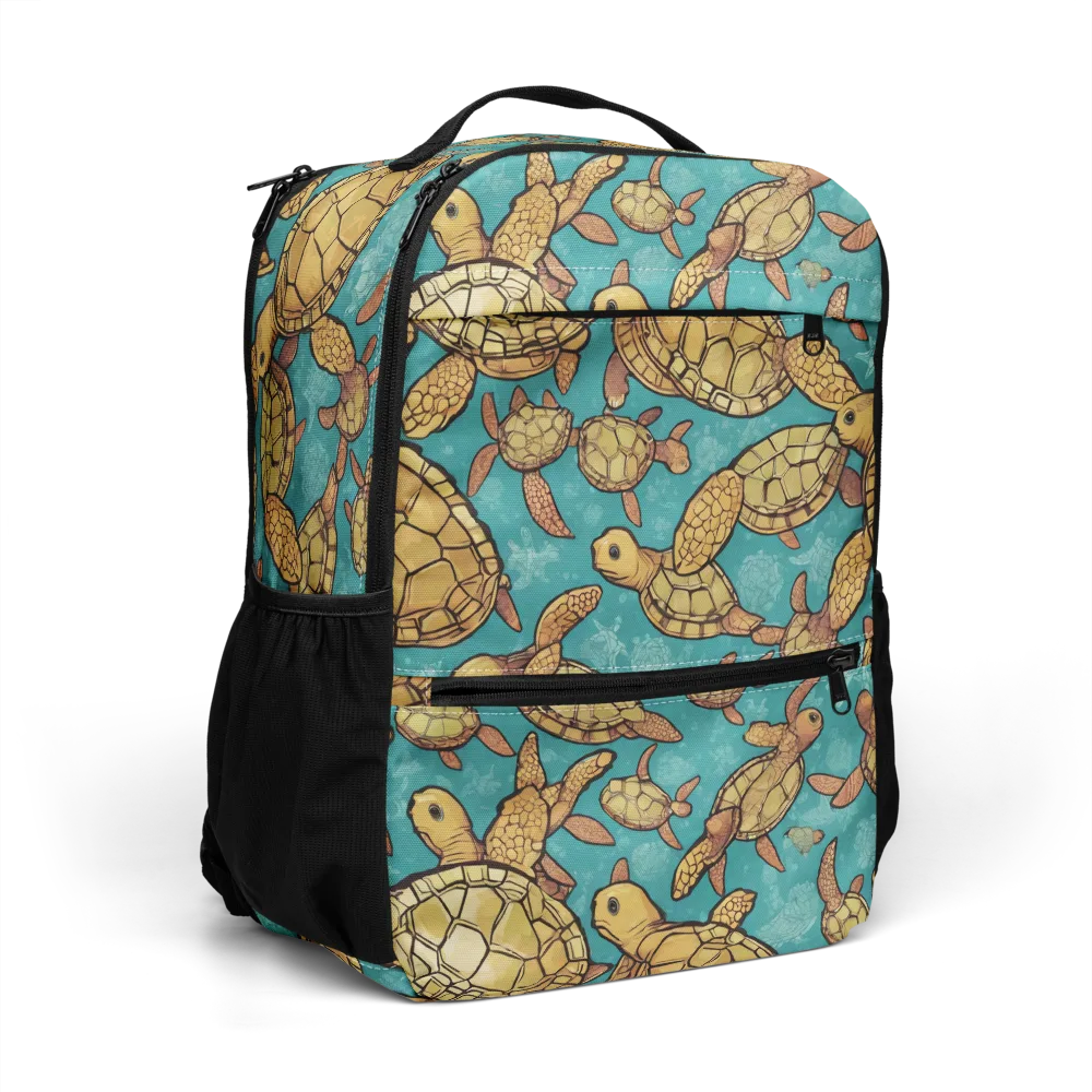 Tidal Tortoises on Utility Backpack — Right Front