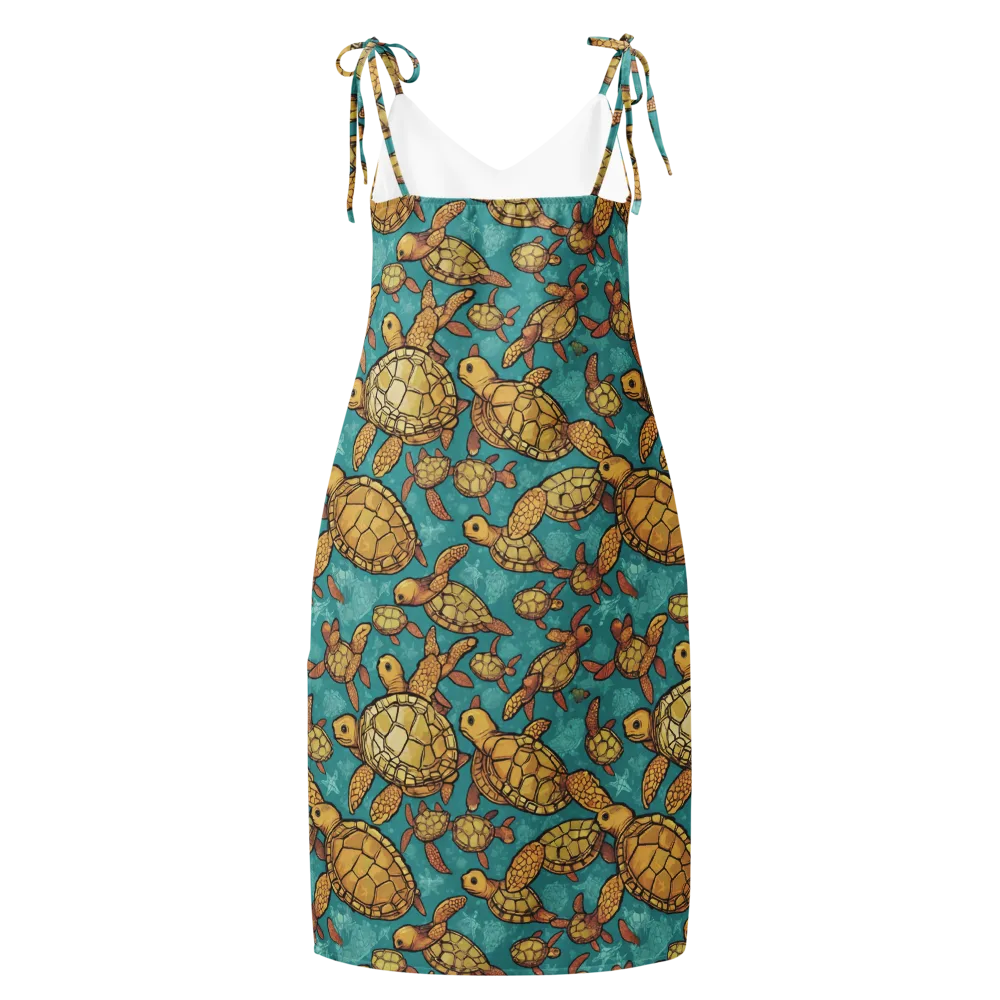Tidal Tortoises on Slip Dress — Back