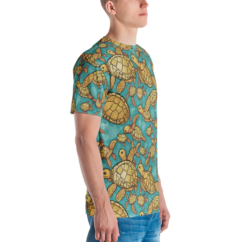 Tidal Tortoises on Men's Crew Neck T-Shirt — Right