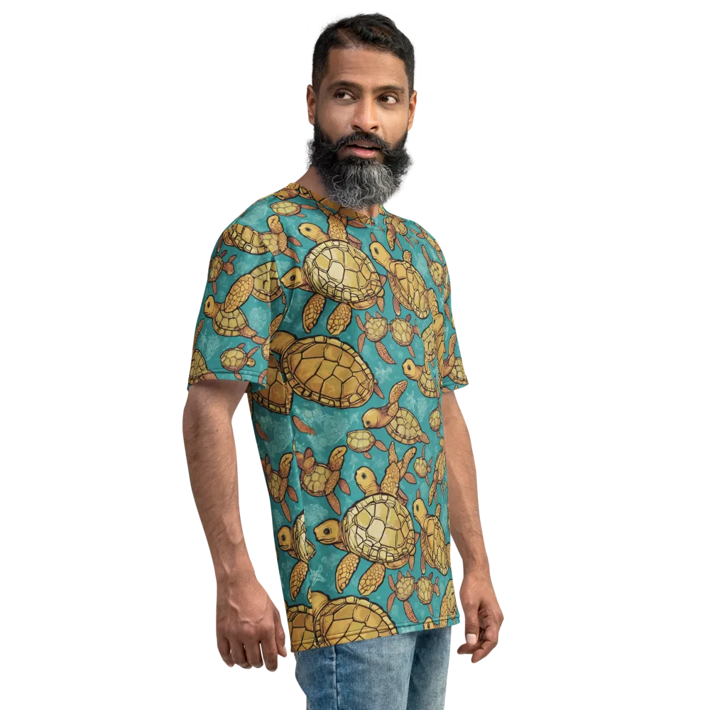Tidal Tortoises on Men's Crew Neck T-Shirt — Right