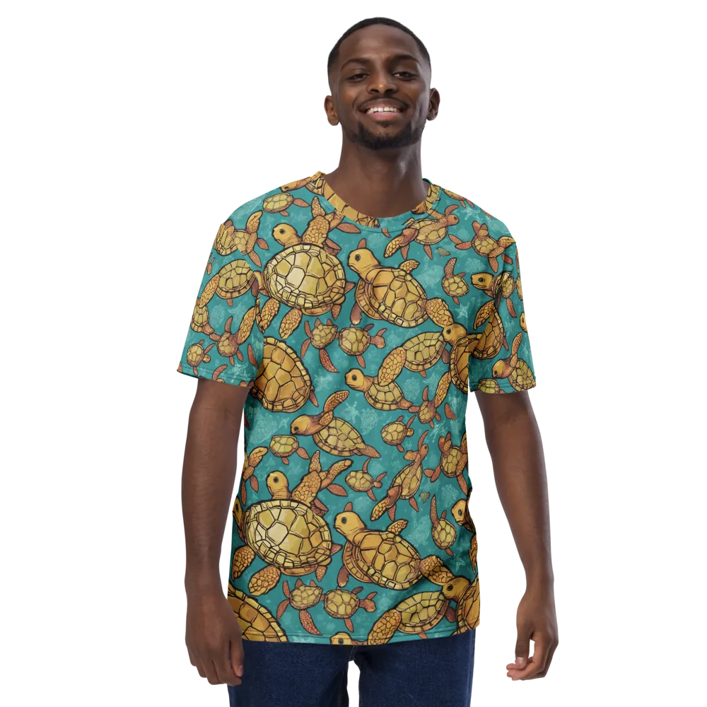 Tidal Tortoises on Men's Crew Neck T-Shirt — Front