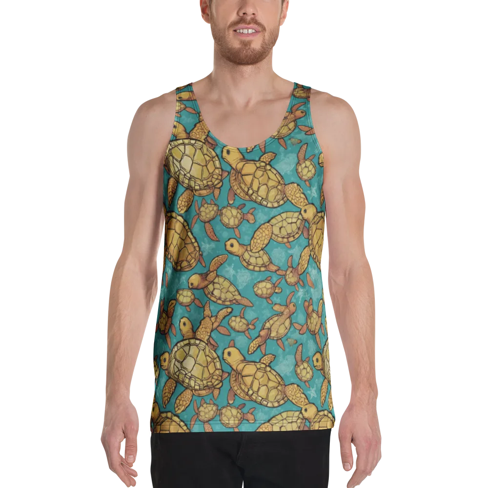 Tidal Tortoises on Men's Tank Top — Front