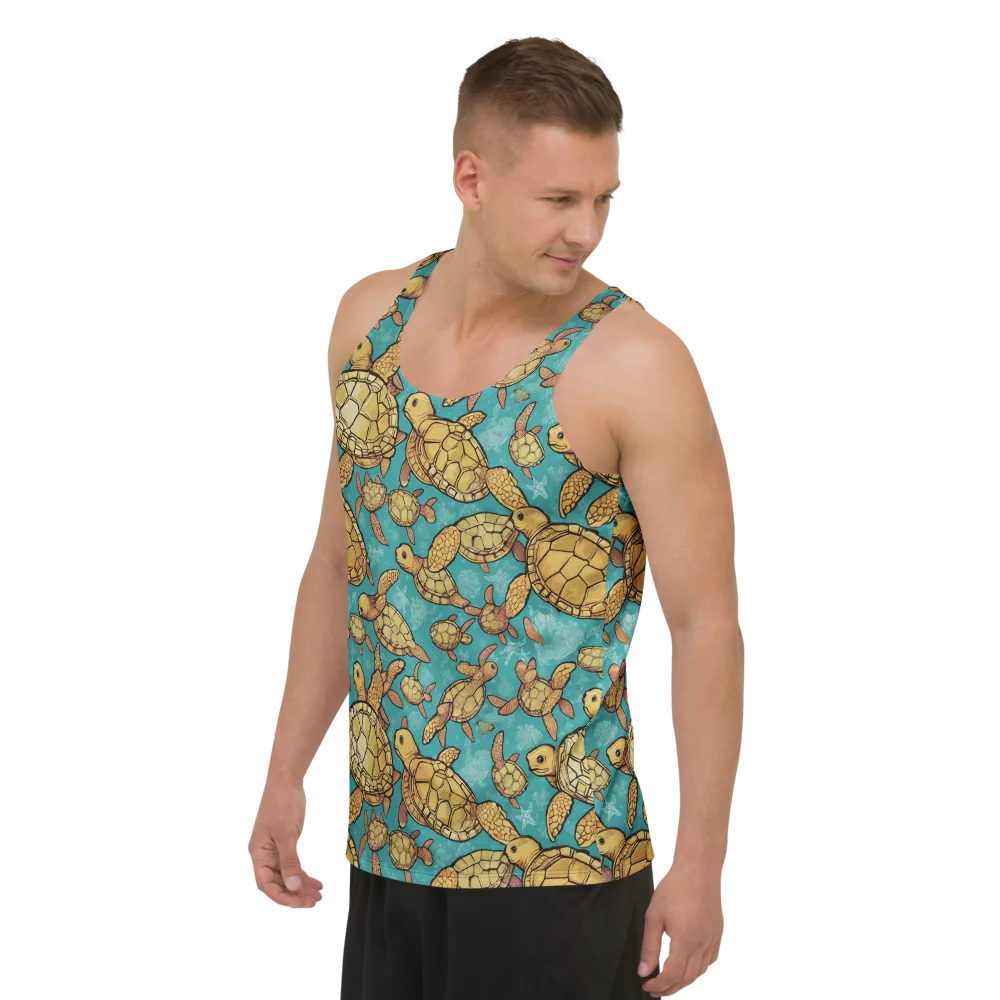 Tidal Tortoises on Men's Tank Top — Left Front