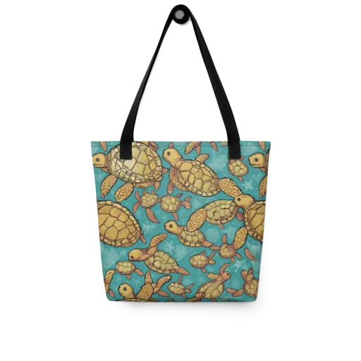 Tidal Tortoises on a Tote Bag