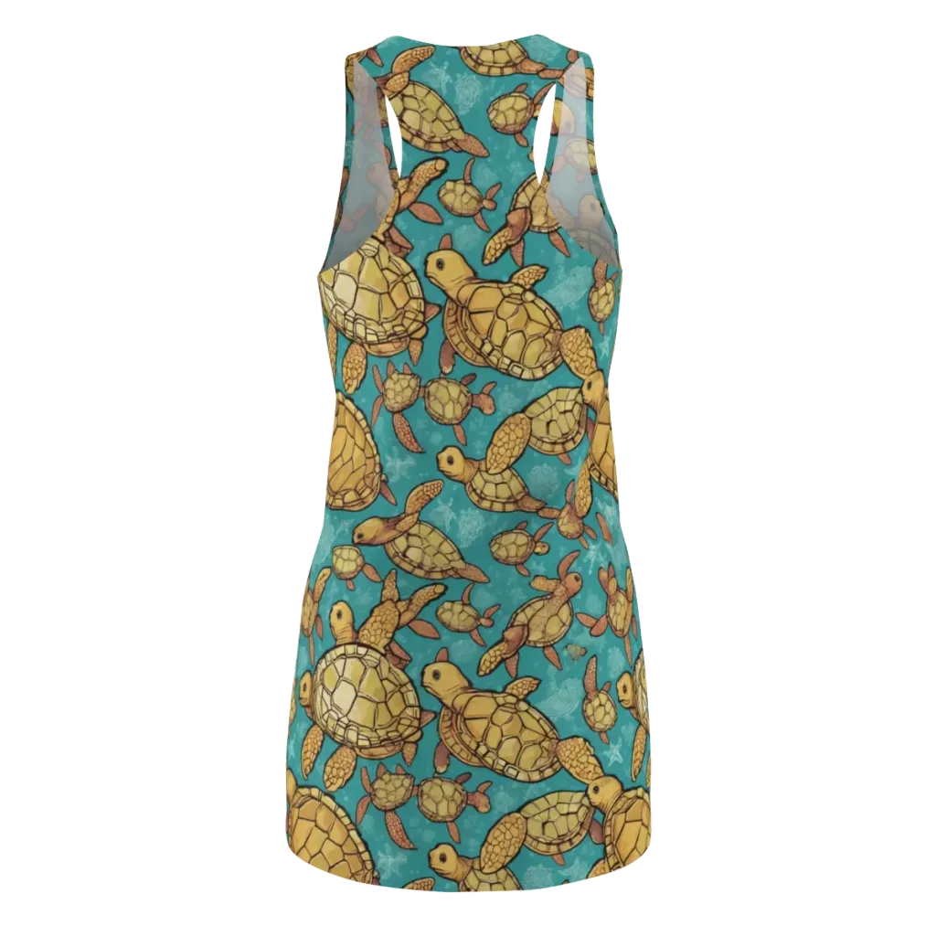 Tidal Tortoises on Racerback Dress — Back